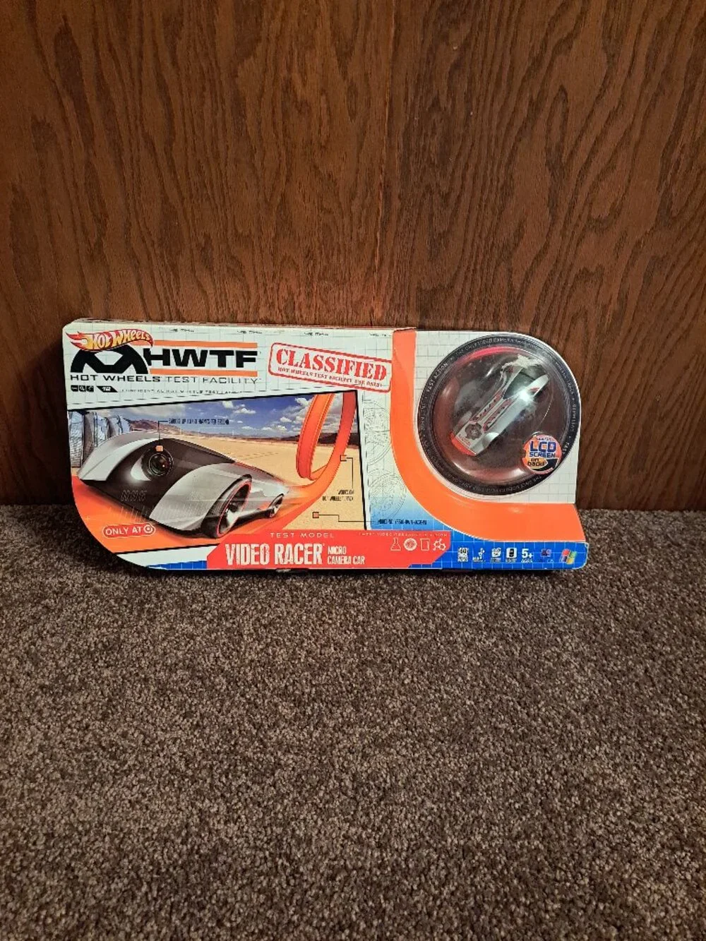 Vntg NIB Hot Wheels Video Racer Micro Camera Car 2011 Silver / Red